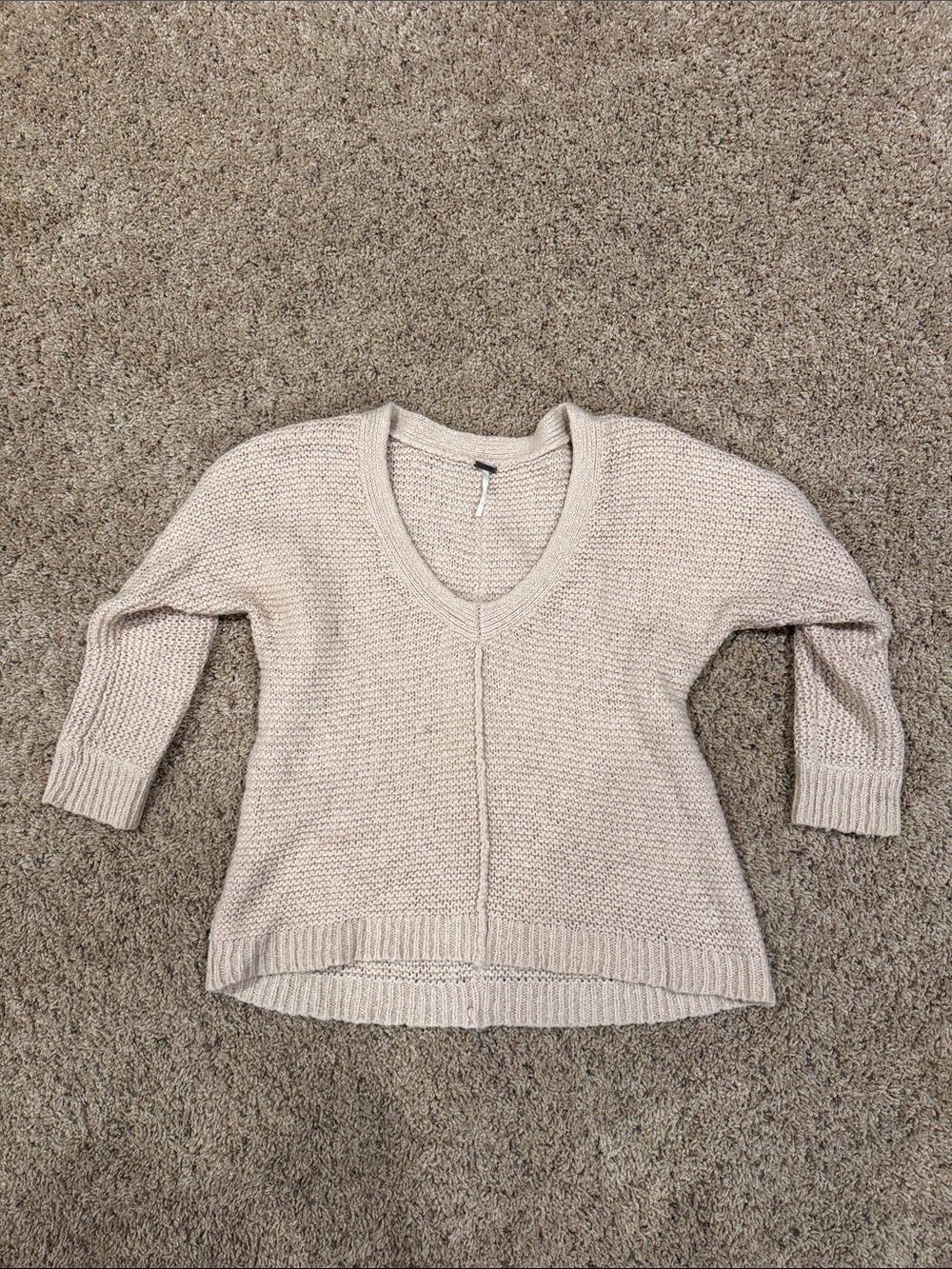 Free people Cozy V-Neck Women's Sweater - Cream. Alpca/wool blend
